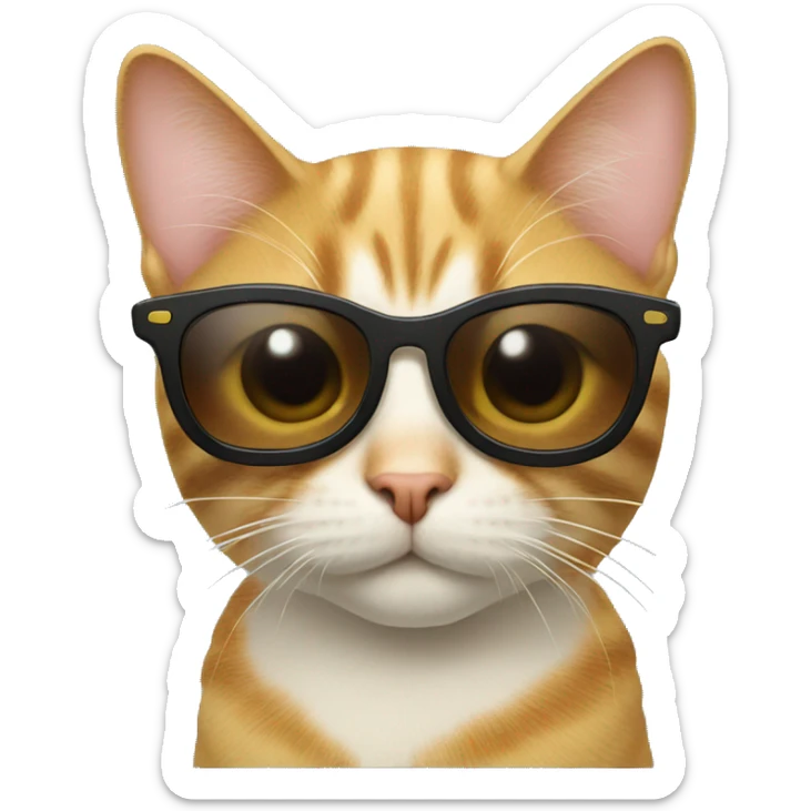 Cat with sunglasses sticker