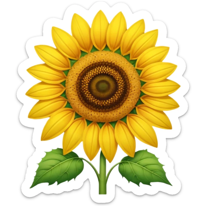a yellow sunflower sticker