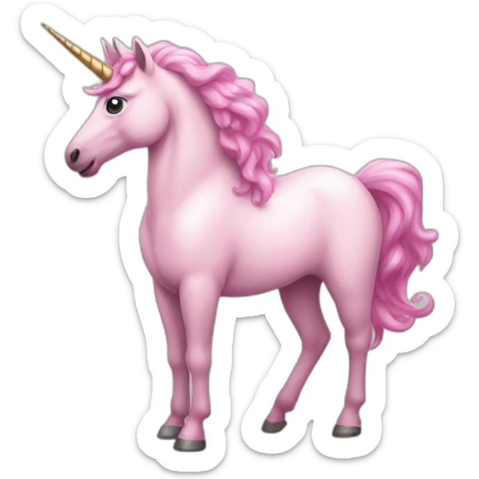 pink unicorn sticker