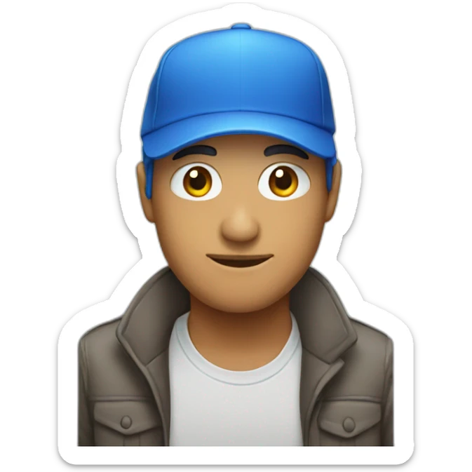 blue hat sticker