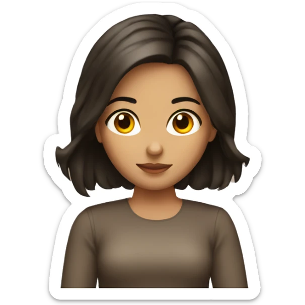 Brunette girl sticker