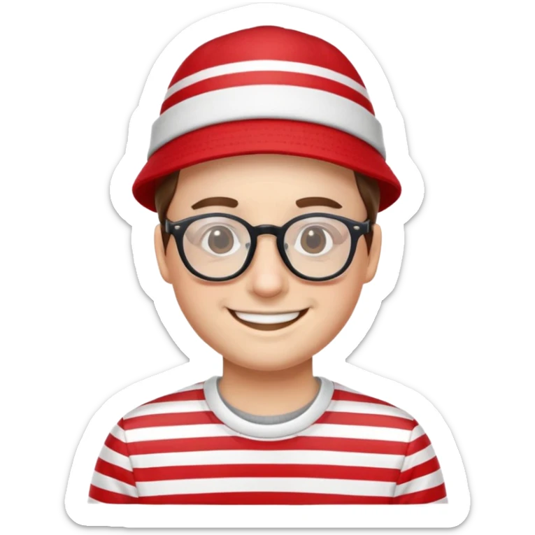 Photo of a friend made to look like where’s wally sticker