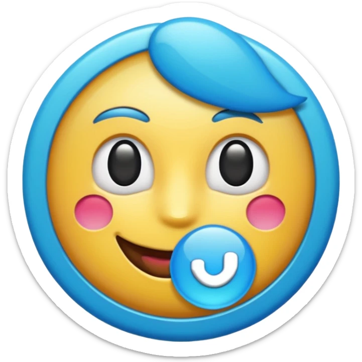 Crea un emoji de la verificación de tik tok casi parecido sticker