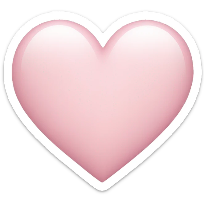 light pink heart sticker
