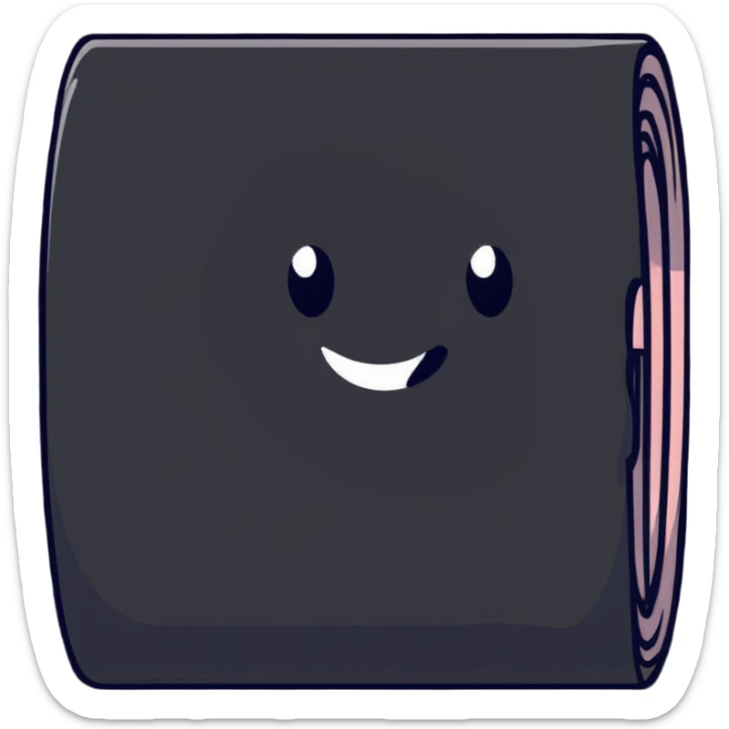 big sparkle emoji overlaid in front of a roll of fabric behind it sticker