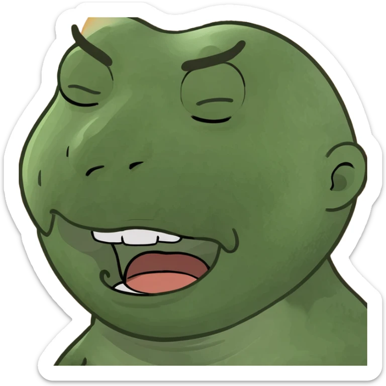 black woman with eyes closed and tears, furrowed eye brows and mouth open, a look of frustration  sticker