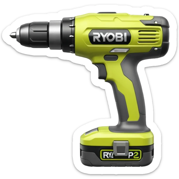 Ryobi ONE+ Taladro atornillador de batería R18PD2 (18 V, 2 baterías, 1,5 Ah, 40 Nm) emoji style  sticker