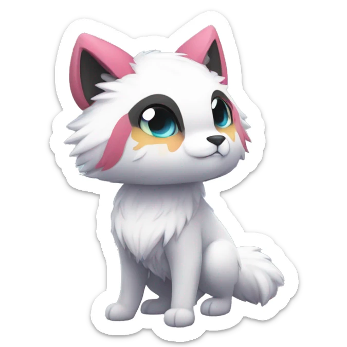  High quality Cute Cool Kawaii edgy Pretty Chibi Fur-Sona Colorful Fakemon Full Body sticker