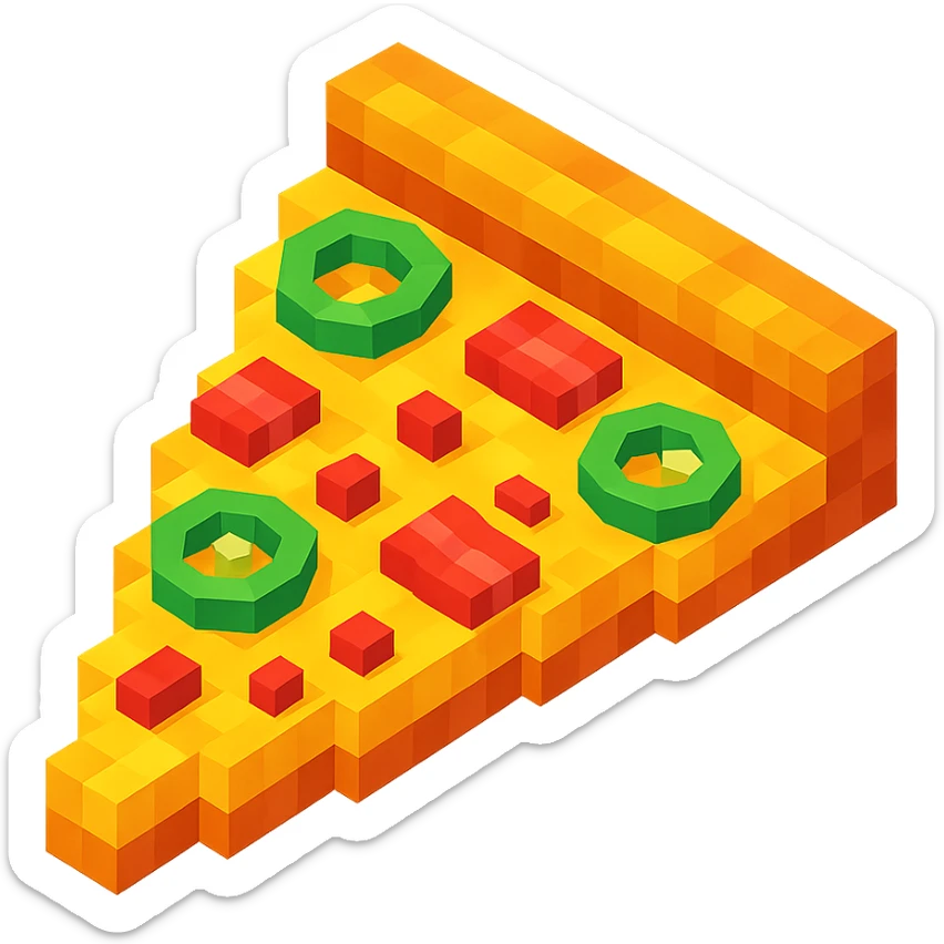 pizza with jalapenos and bacon sticker