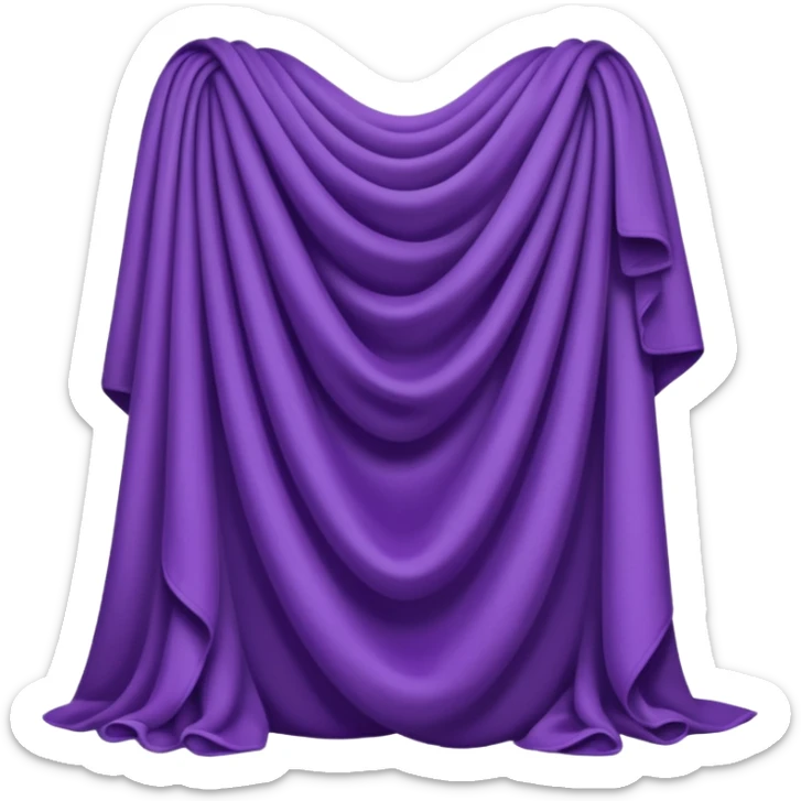 cap cloth purple sticker