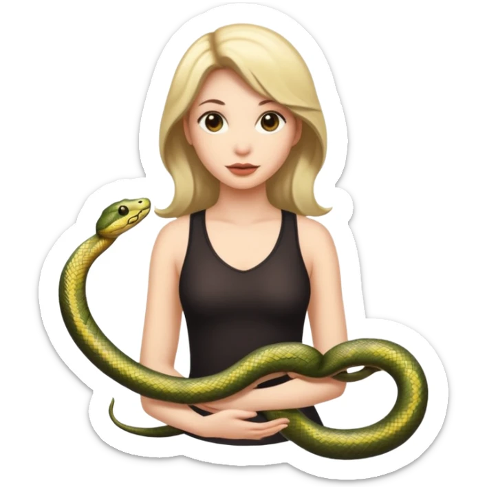 Şahmeran: belden üstü insan güzel bir kız belden aşağısı yılan sticker