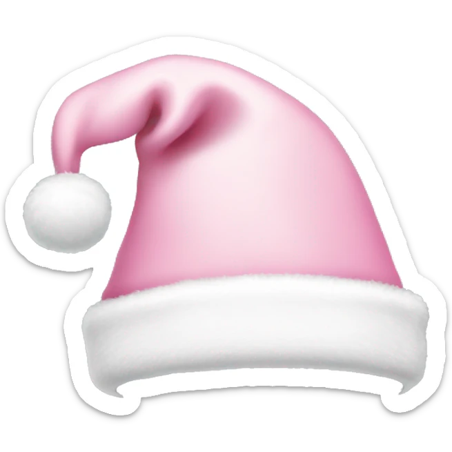 light pink santa hat sticker