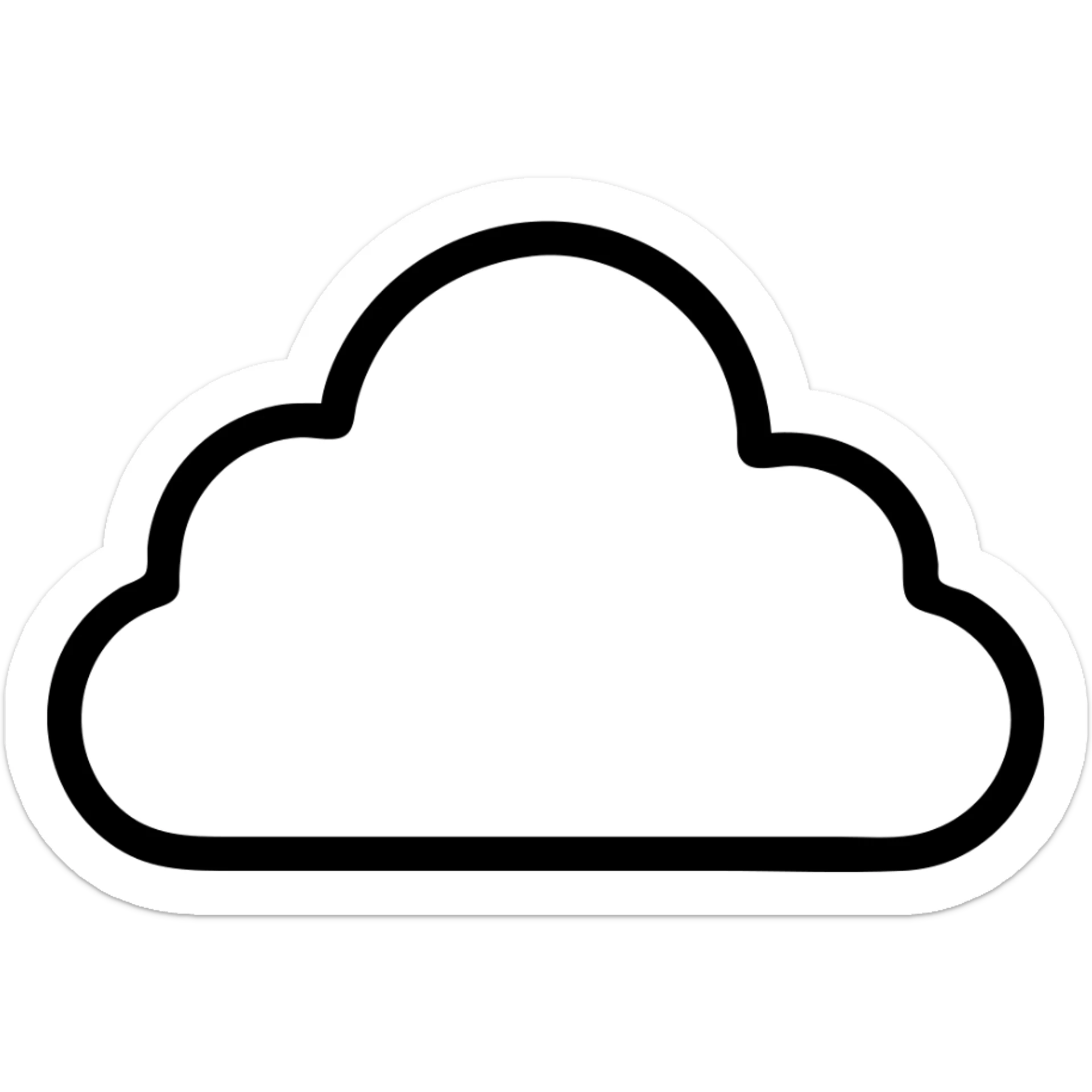 облако с 5 выступами sticker