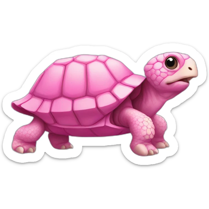 pink tortoise sticker