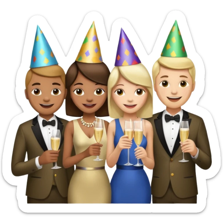 Un equipo de ventas celebrando un logro con un brindis. El fondo negro totalmente  sticker