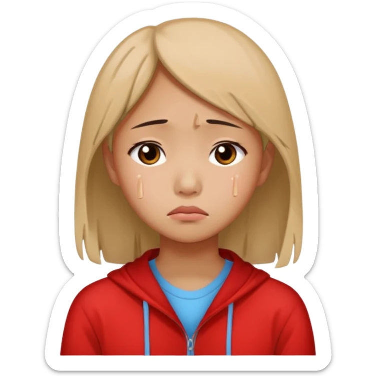 chinese teenage female having Heartbreak - feeling of deep sadness when love ends sticker