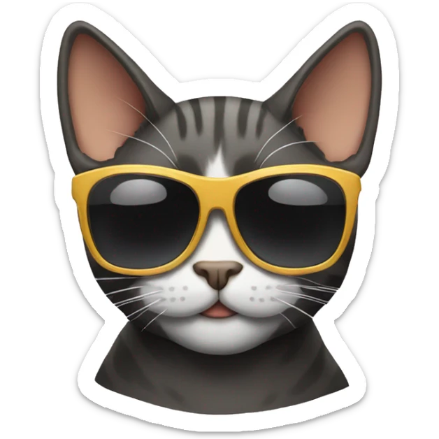 Cat with sunglasses sticker
