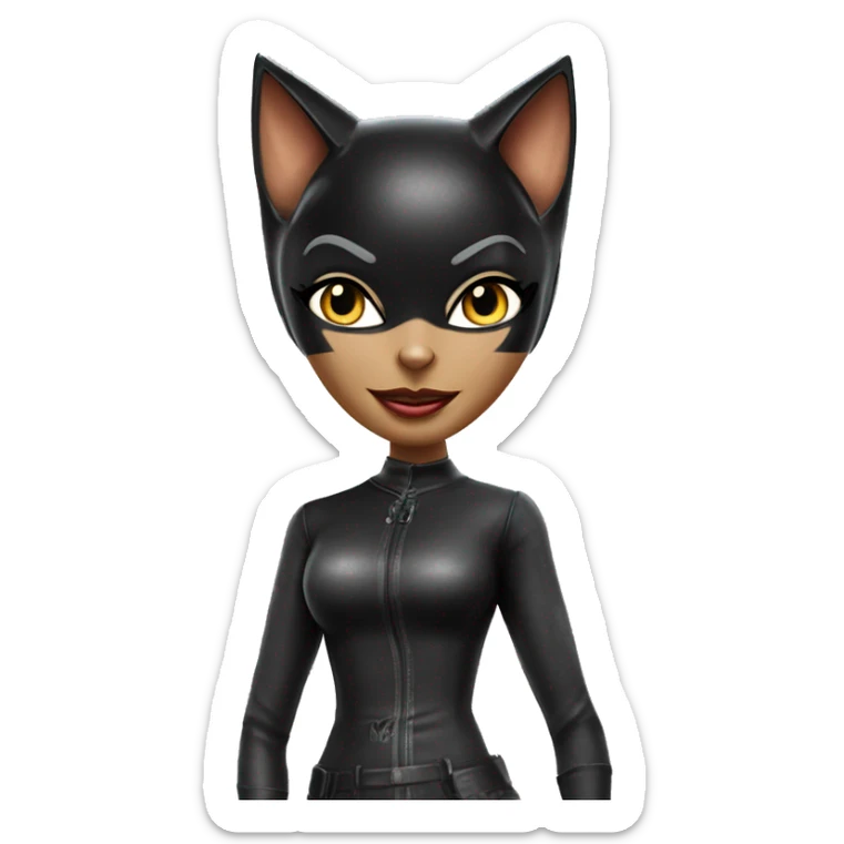 Realistic Cat Woman from Batman tv show, plastic dream house food truck  sticker