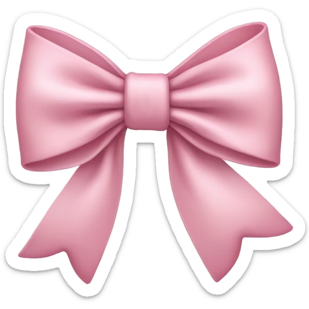 Pale Pink bow sticker