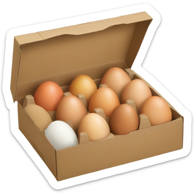 eggs box sticker