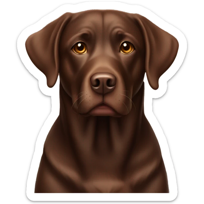 Chocolate lab sticker