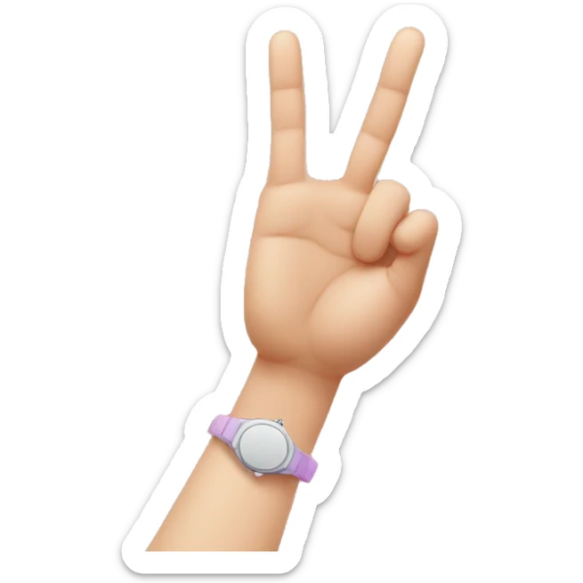 hand sign with pinky and ring finger up but the rest of the fingers touching the thumb sticker