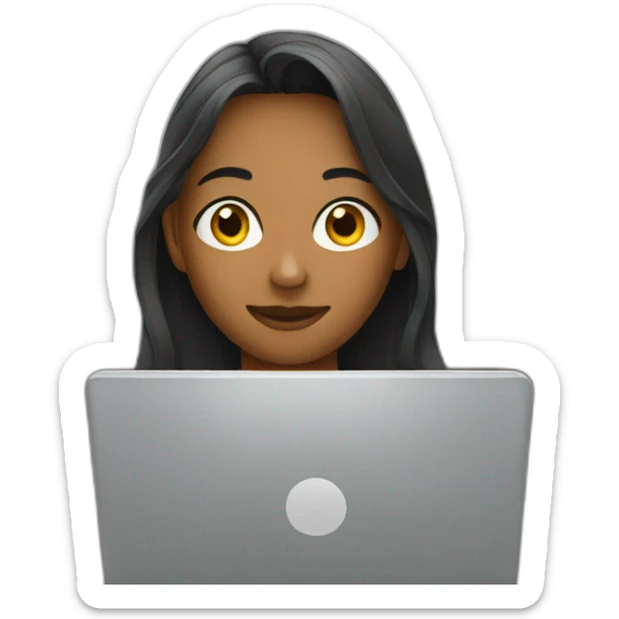 a teenage with a laptop sticker