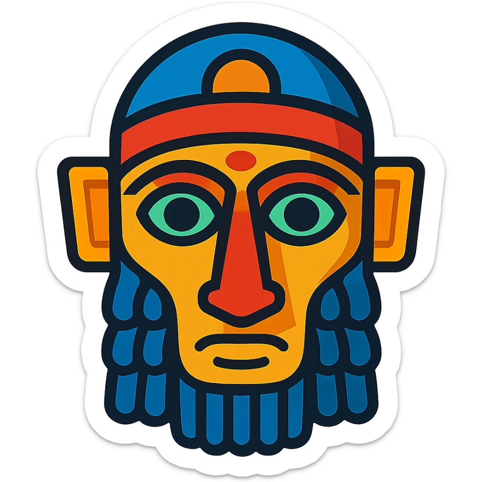 Anunnaki mask sticker