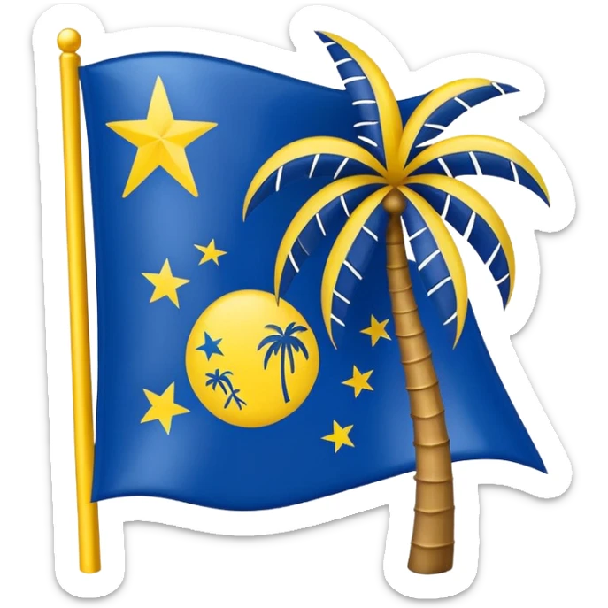 Make a emoji flag of Tokelau with nothing on the sides of it and just the flag sticker