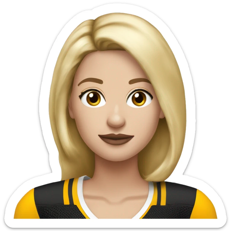Steelers nfl girl dirty blonde fair skin sticker