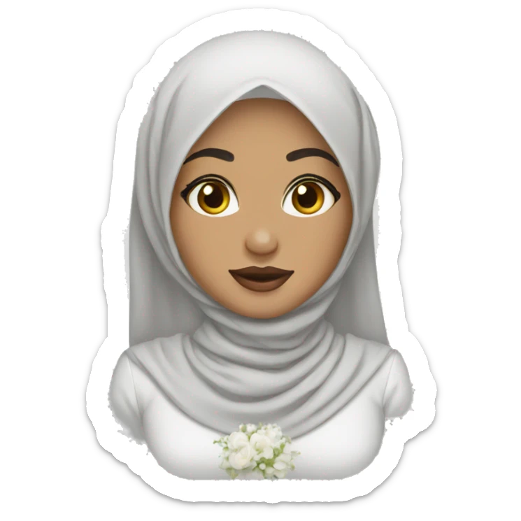 hijab bride sticker