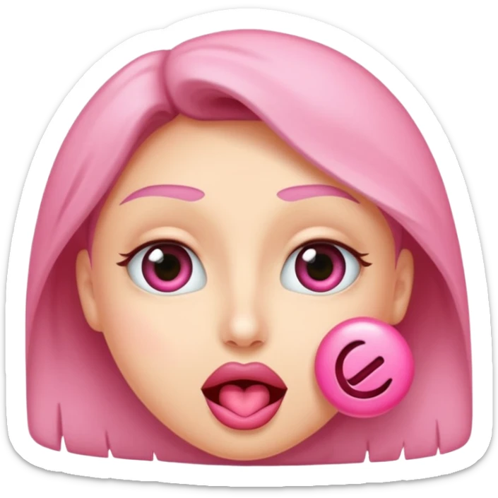 Visage qui a les yeux qui sorte comme un cartoon et la langue aussi sticker