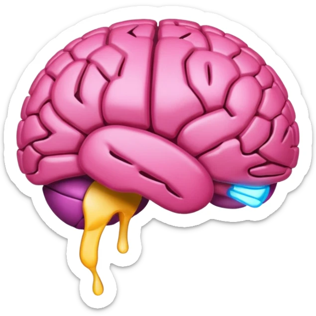 hazlo rosita mas estetico como el emoji del cerebro y ya sticker