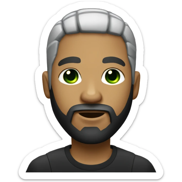 a gangsta with blond short hair, with a black beard and a small green leave in his one hand sticker