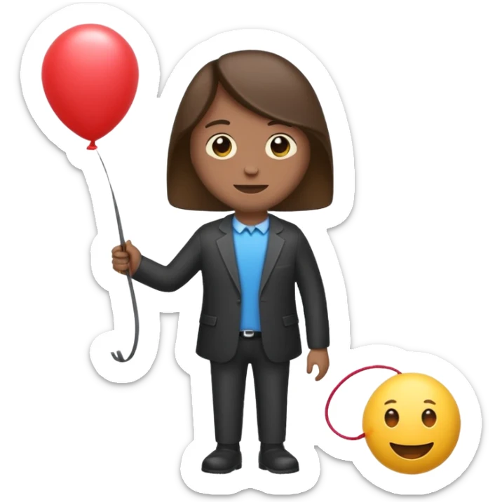 maak een emoji met een persoon in eht midden, een tekstbalon met een vinkje en een teksbalon met een kruis sticker