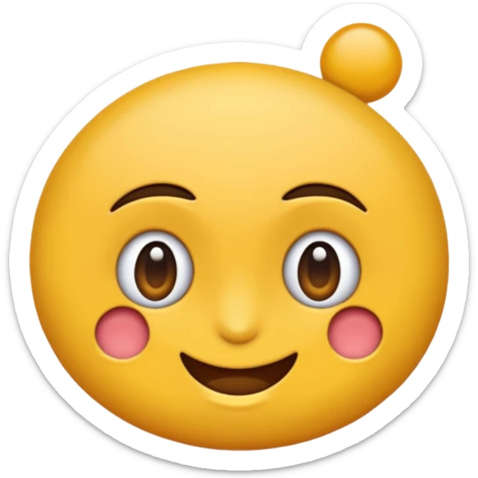 Benbe bir tişört giymiş kocaman dudakları olan çook makyajlı bir emoji sticker