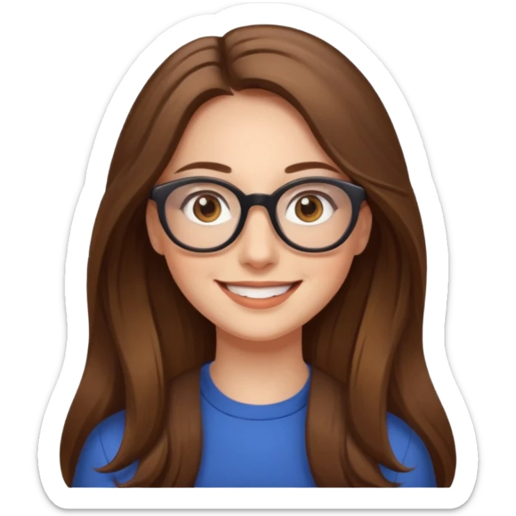 Painting women. Women smilling   Long hair,  lunette sticker