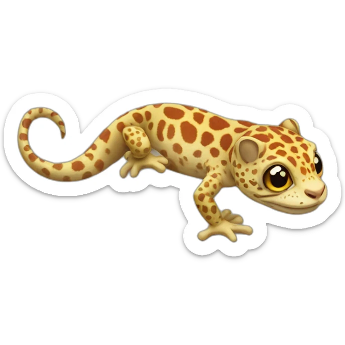 gecko leopard sticker