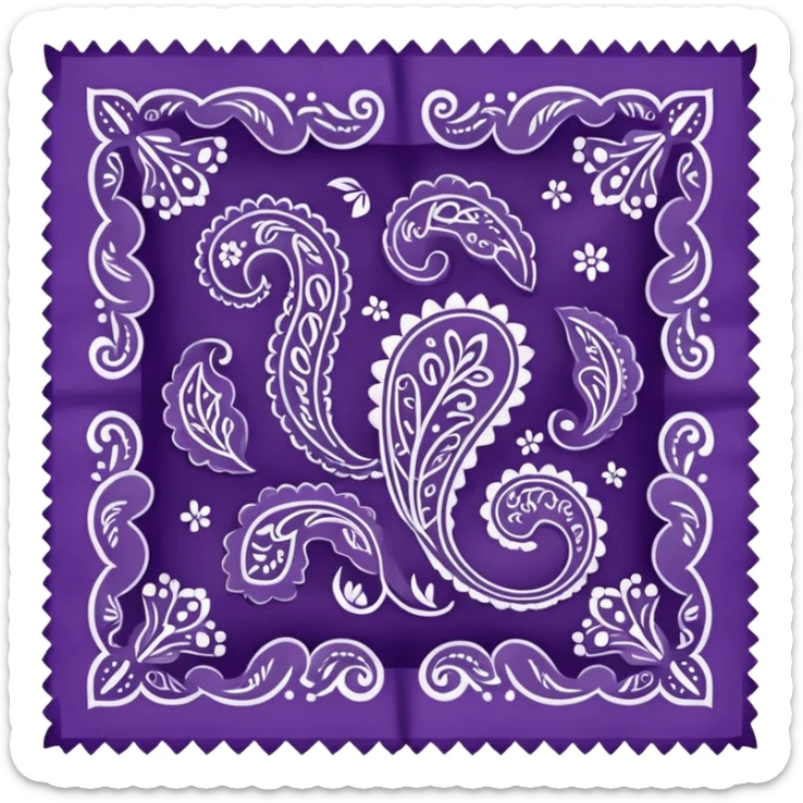Purple Paisley Bandana sticker