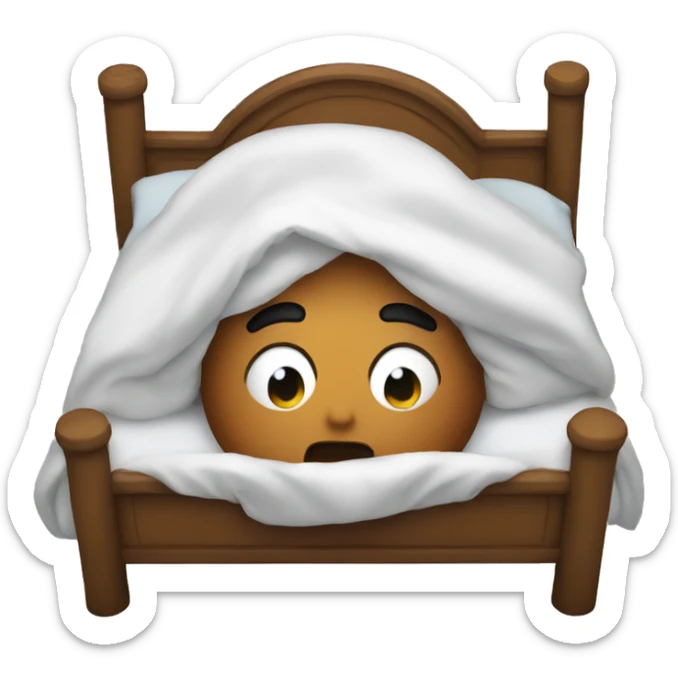 pop on bed  sticker
