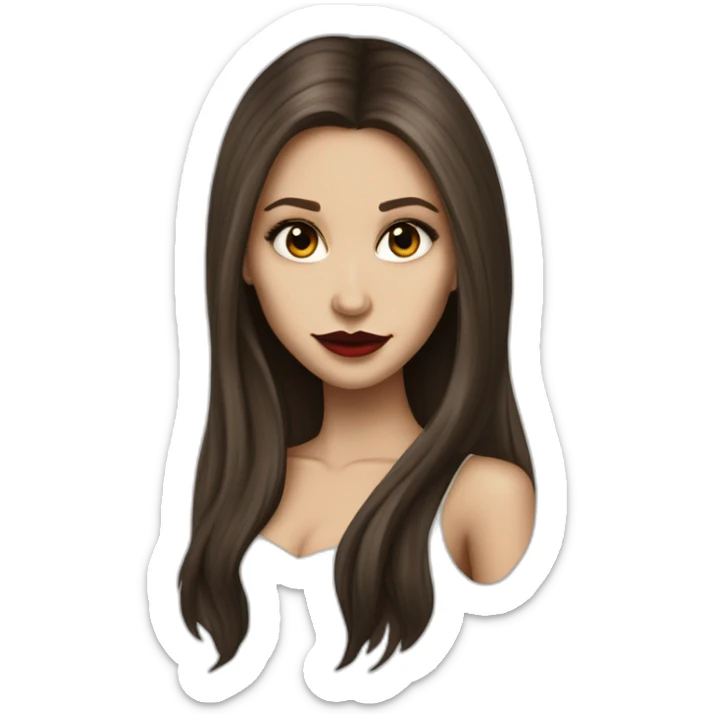 Katerina Pearce vampire diares with long hair by Nina dobrev sticker