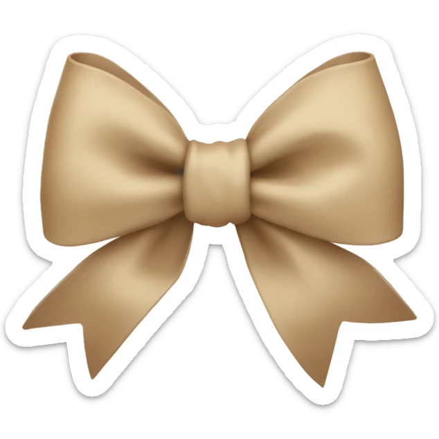 Beige Bow sticker