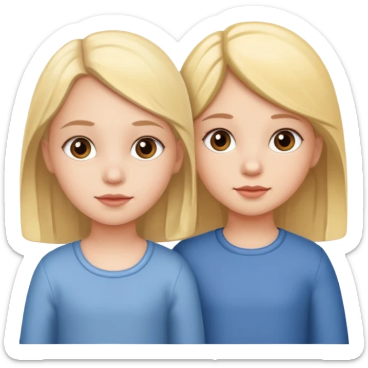 Two sisters, one of the 4 years an one of the 21 years  sticker