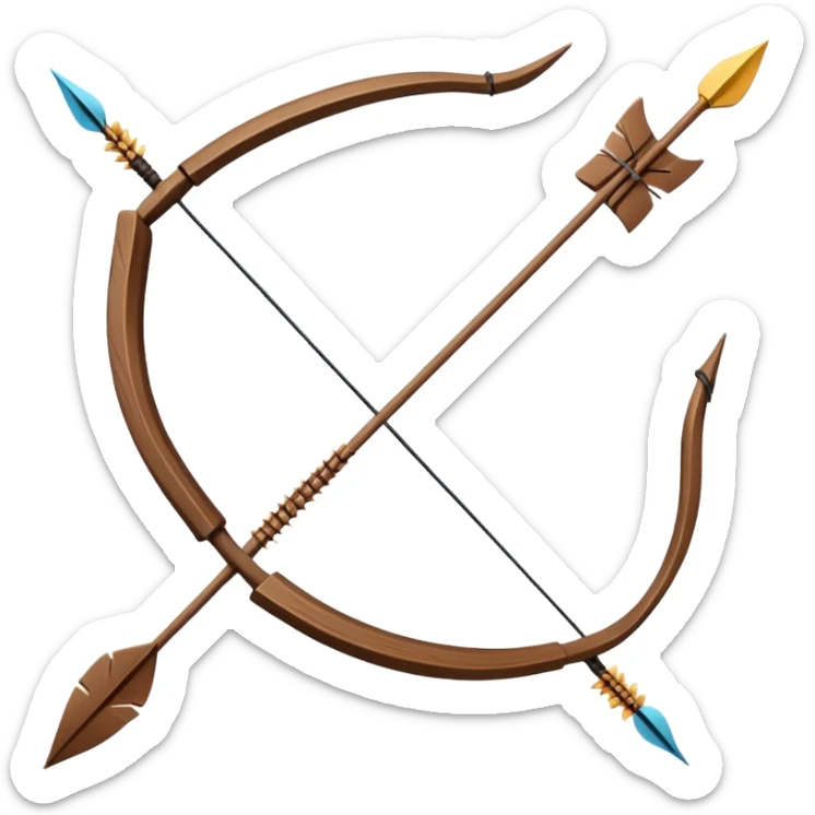 bow arrow sticker
