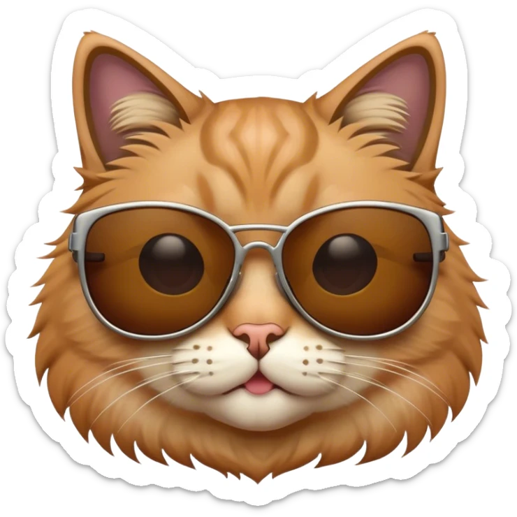 Cat with sunglasses sticker