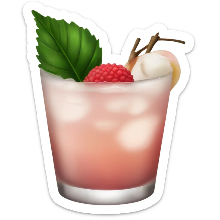 lychee cocktail sticker