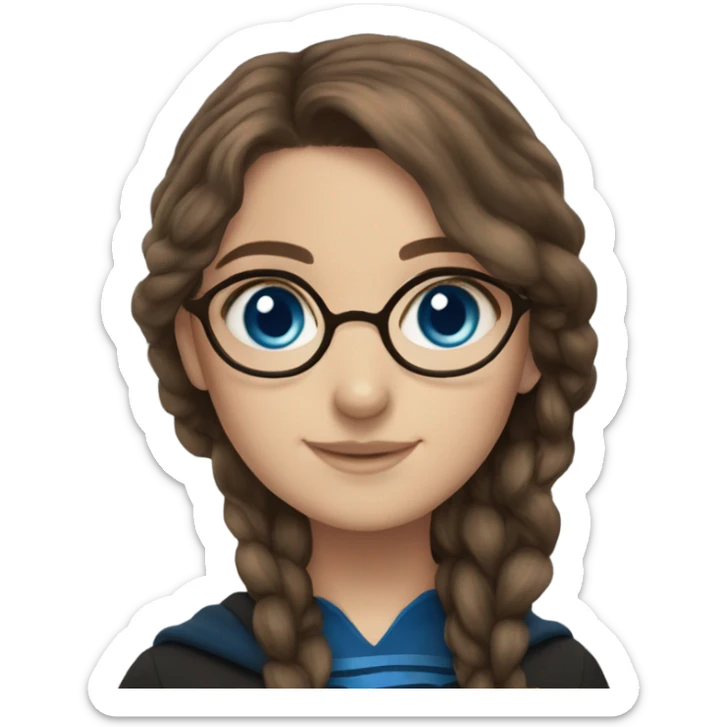 Harry Potter ravenclaw girl brown hair blue eyes  sticker