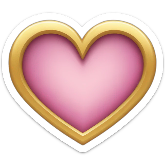 Heart gold sticker