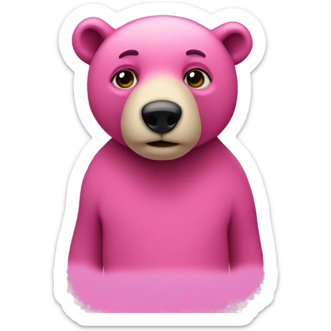 Ein Bär in pink  sticker