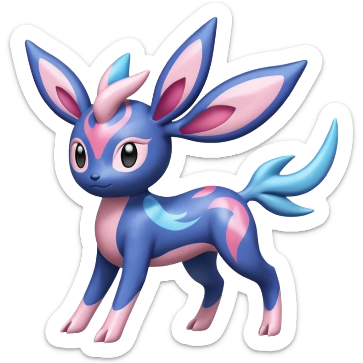 Shiny Pastel Palkia-Kyogre-Sylveon-Xerneas-fusion sticker